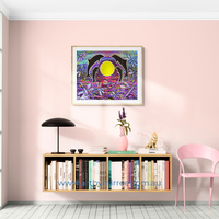 Thumbnail for Dolphin and Baby Dreaming Girlcee Print by Mirree Contemporary Aboriginal Art