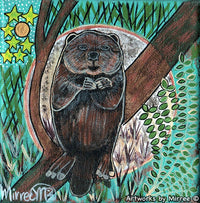 Thumbnail for Beaver Dreaming Framed Canvas Print by Mirree Contemporary Aboriginal Art