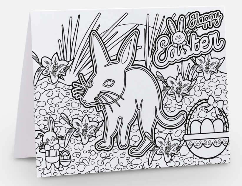 Happy Easter with the Australian Bush Bilby Dreaming Greeting Card Single by Mirree