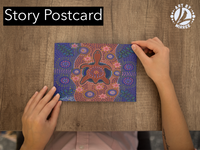 Thumbnail for 'Turtle by Milky Way' Aboriginal Art A6 Story PostCard Single by Mirree