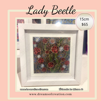 Thumbnail for 'Ancestral Lady Beetle' 15cm Framed CANVlAS PRINT by Mirree Contemporary Aboriginal Art