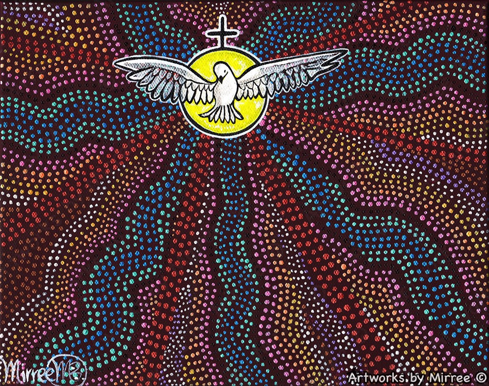 Holy Spirit Dreaming Contemporary Aboriginal Art Original Painting by Mirree