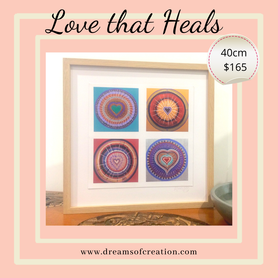 'Love that Heals' 40cm Framed PHOTOGRAPHS by Mirree Contemporary Aboriginal Art