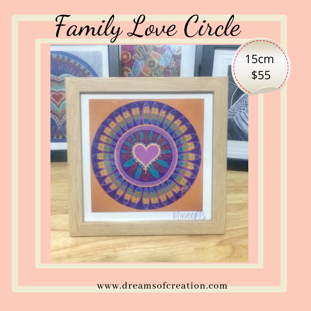 'Family Love Circle' FRAMED COLOUR PHOTOGRAPH by Mirree Contemporary Dreamtime Animal Series